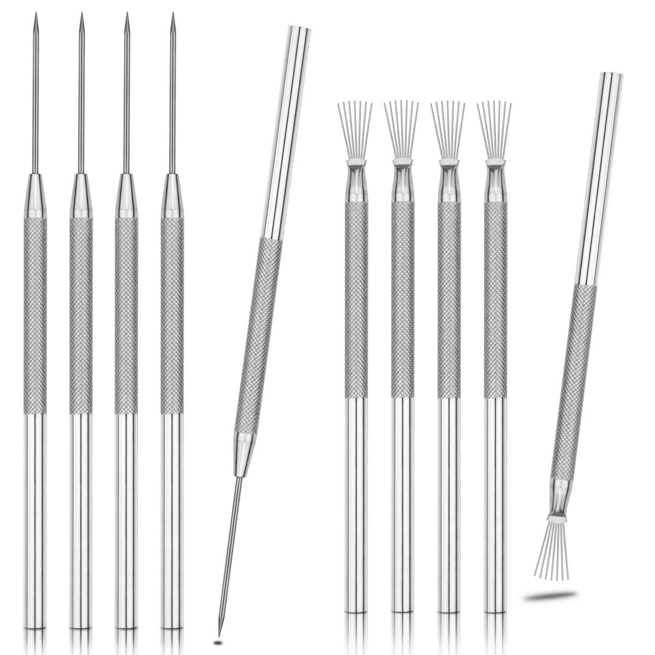 10 Pcs Clay Needle Tools and Pottery Feather Wire Texture Tools for Ceremics Clay Pottery Sculpture Detail Texturing Modeling Tools